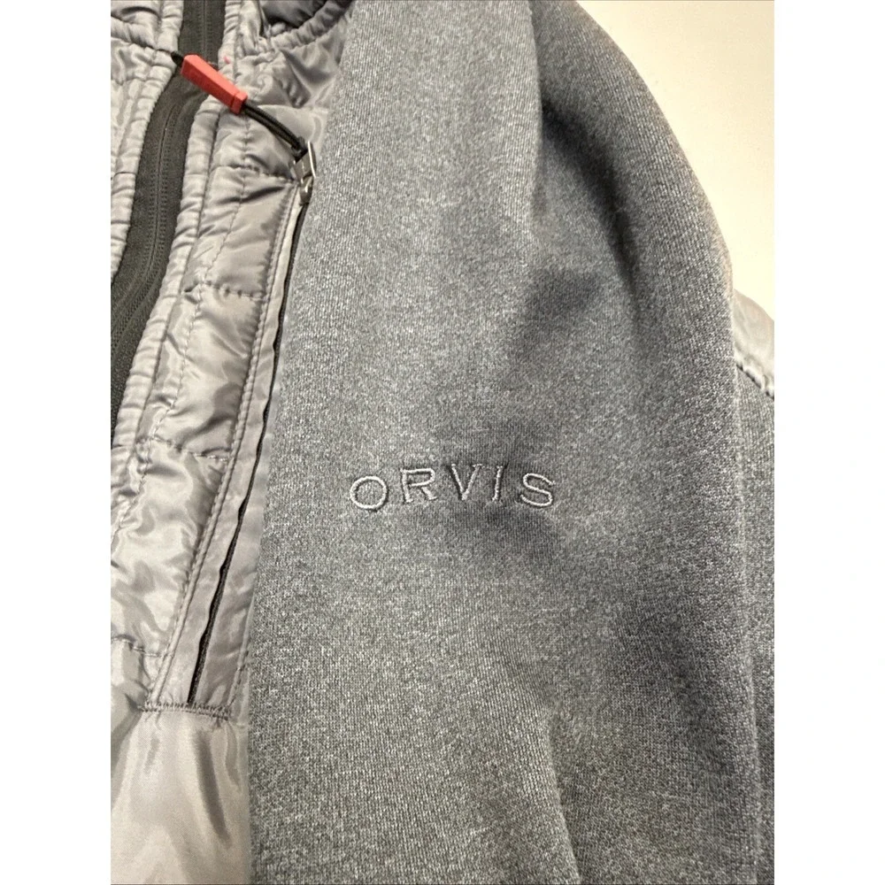 Orvis Quilted Lightweight Jacket Mens Size M Gray 3h